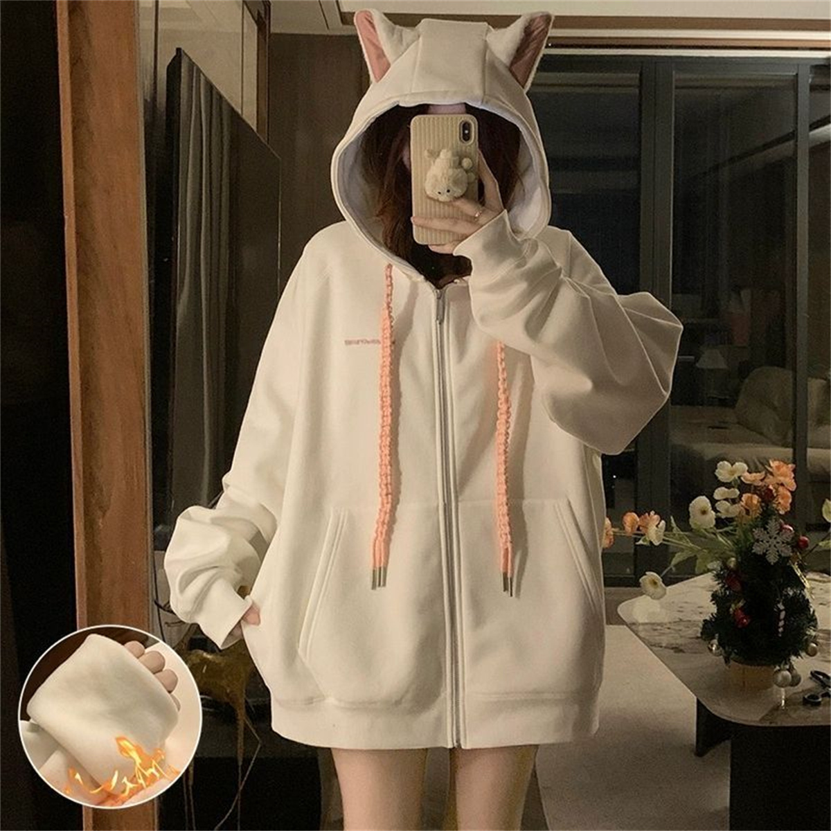 2025 Cute Girls Spring And Aut – Embroidery Zip Up Hoodie recenzja i cena