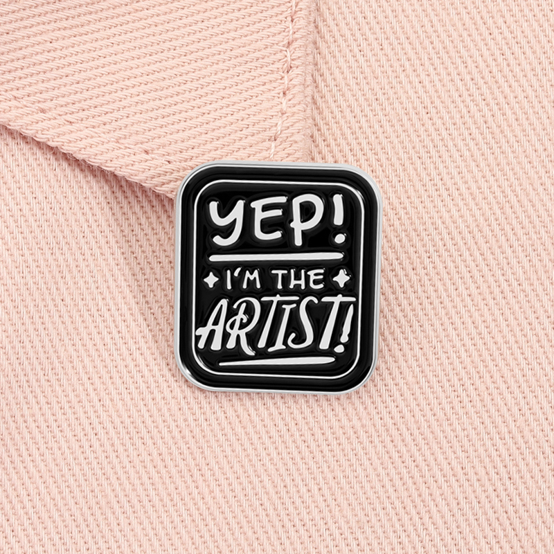 Yep I’m The Artist Enamel Pin  – Embroidery Letter M recenzja i cena