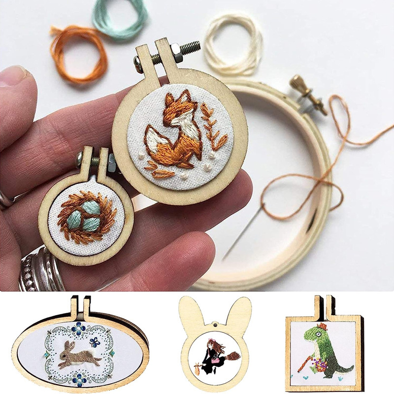 5pcs Mini Wood Embroidery Hoop – Embroidery Hoop Stand recenzja i cena