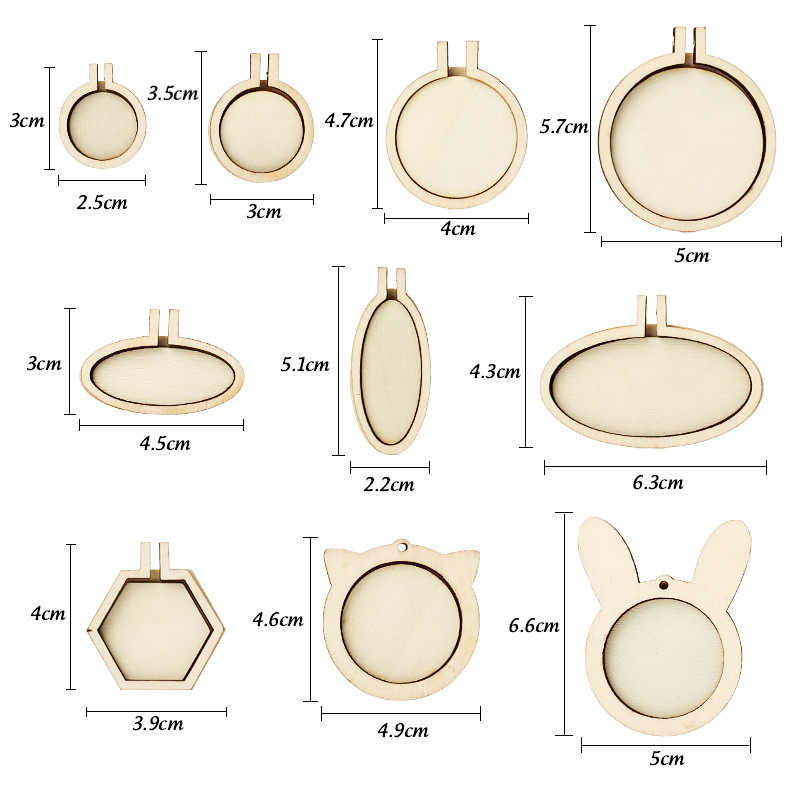 5pcs Mini Wood Embroidery Hoop – Embroidery Hoop Stand recenzja i cena