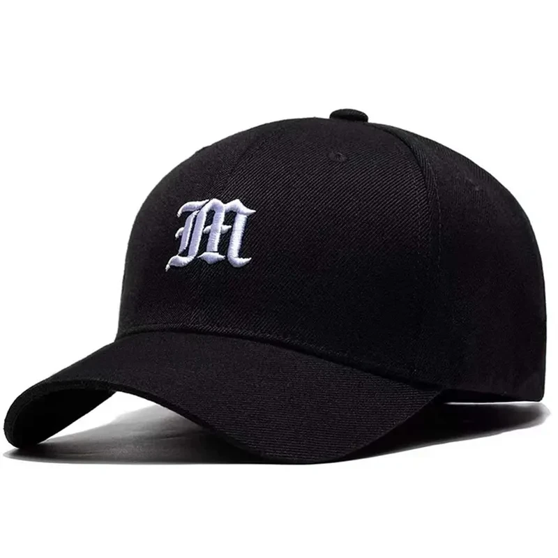 Unisex M Letter Embroidery Bas – Embroidery Letter M recenzja i cena