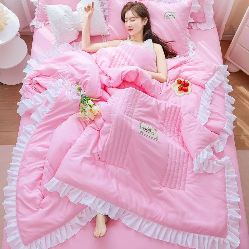 1/3Pc Korean Princess Ruffles  – Embroidery Quilt Cover recenzja i cena