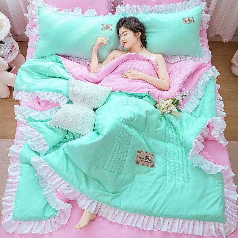1/3Pc Korean Princess Ruffles  – Embroidery Quilt Cover recenzja i cena