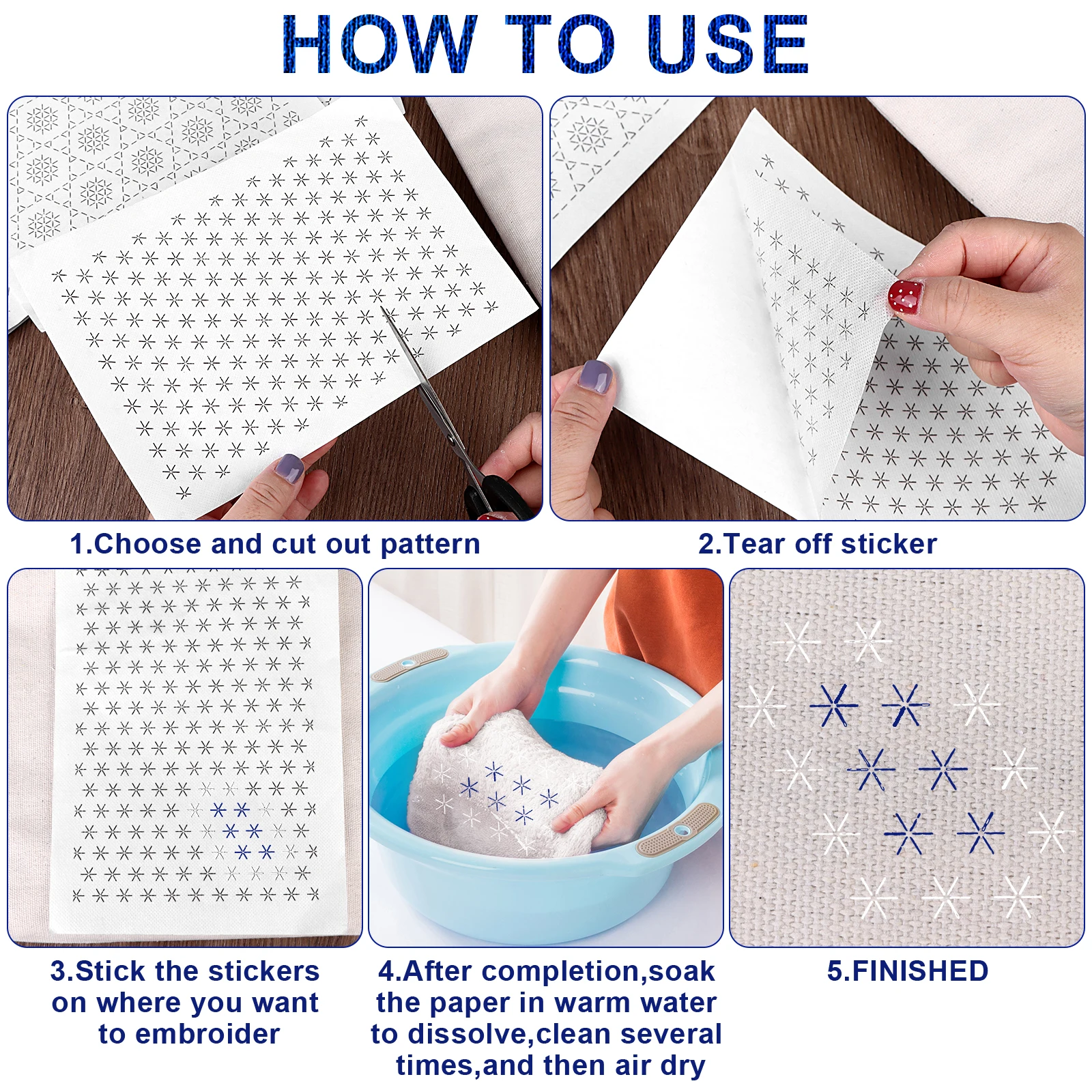 154pcs Sashiko Embroidery Patt – Embroidery Paper recenzja i cena