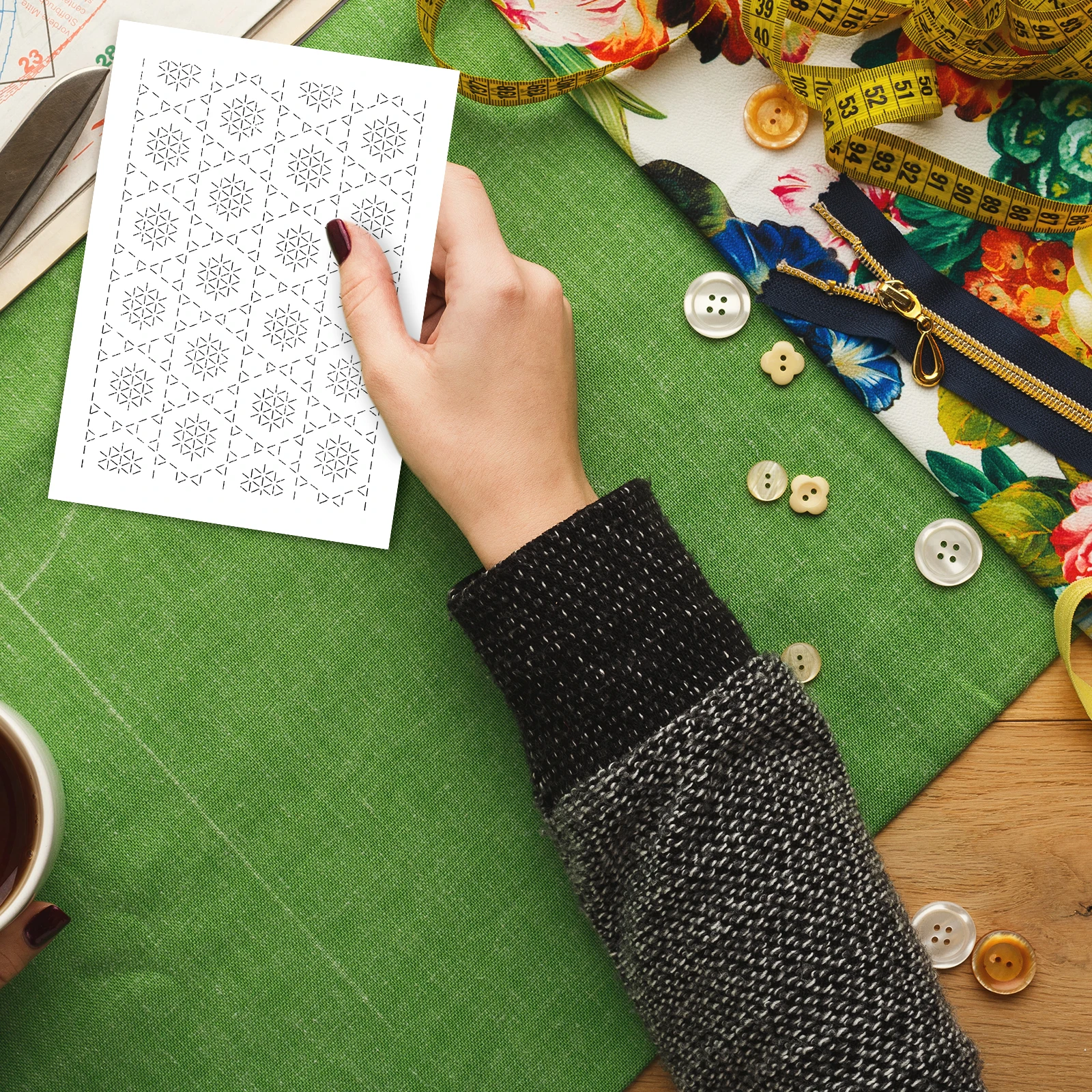 154pcs Sashiko Embroidery Patt – Embroidery Paper recenzja i cena