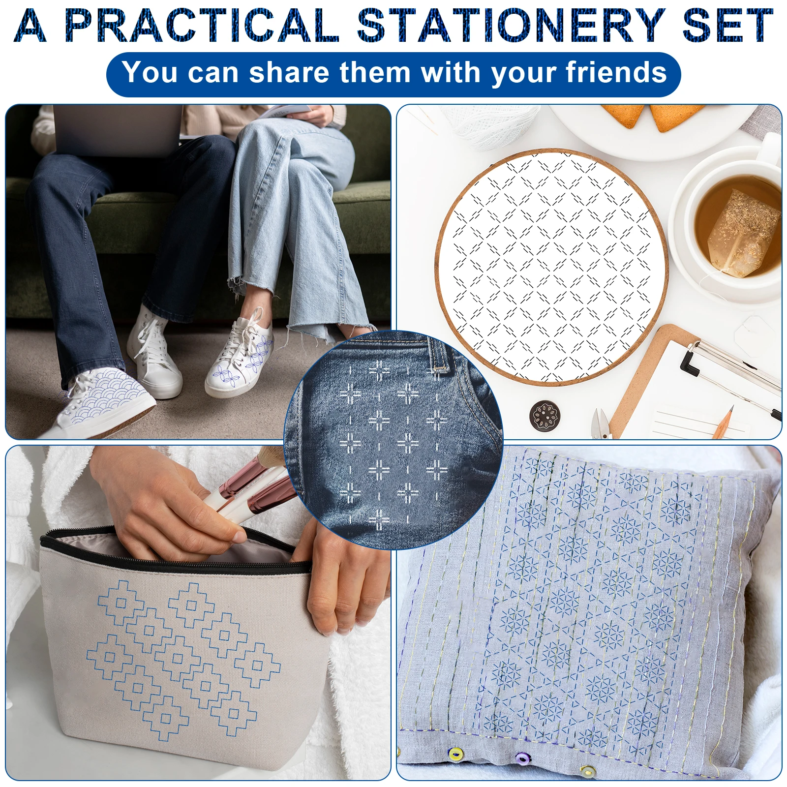 154pcs Sashiko Embroidery Patt – Embroidery Paper recenzja i cena