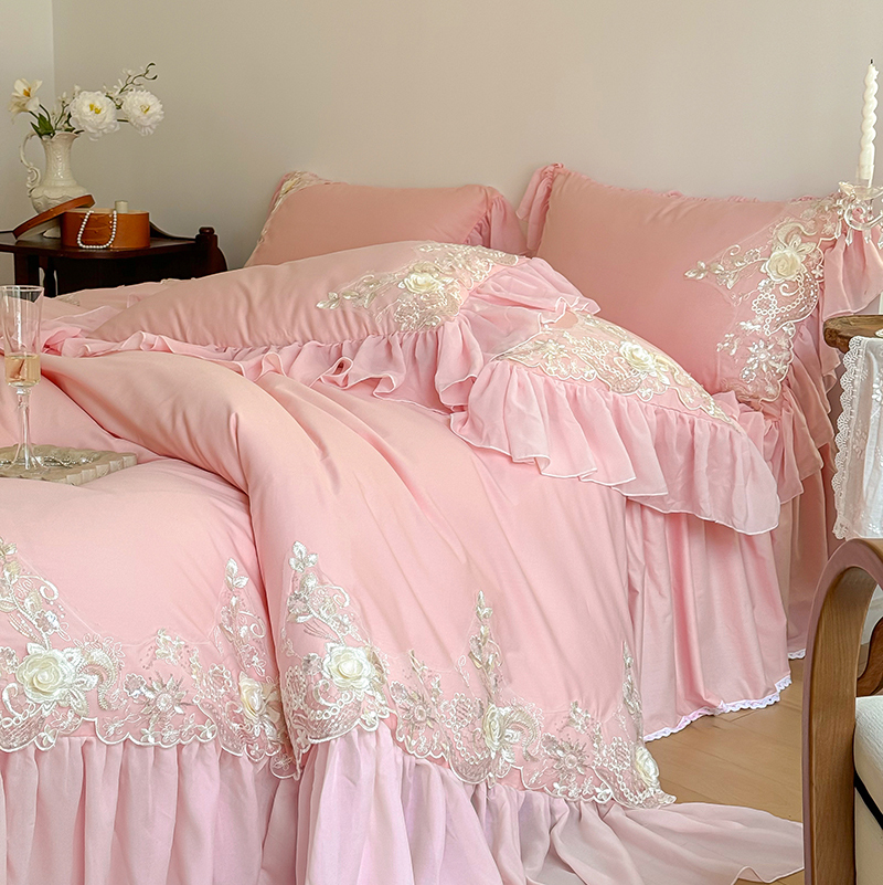 Elegant Lace Rose Embroidery B – Embroidery Quilt Cover recenzja i cena