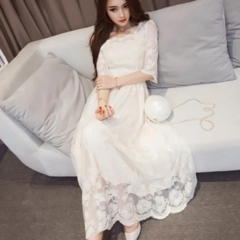 Elegant Women's Long Sleeve Dr – Embroidery Online Design recenzja i cena