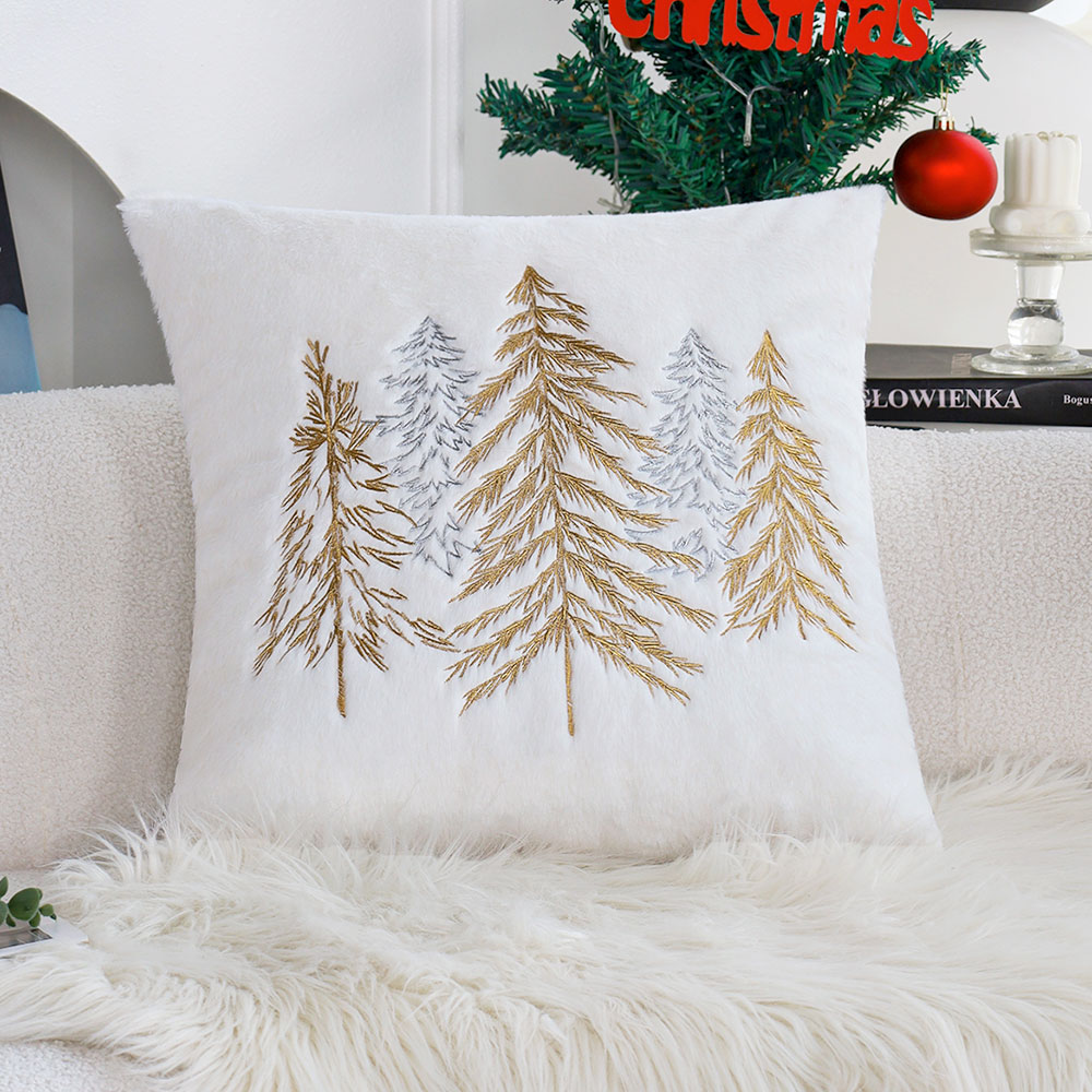 Christmas Faux Rabbit Fur Pill – Embroidery Xmas Tree recenzja i cena