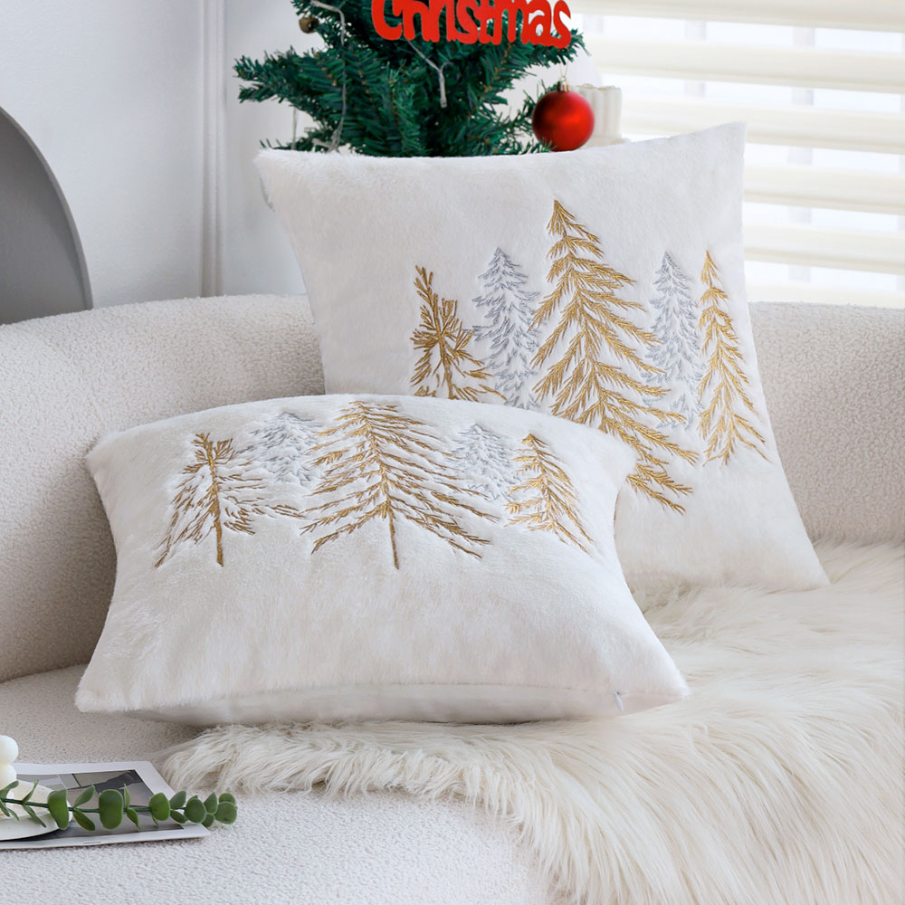 Christmas Faux Rabbit Fur Pill – Embroidery Xmas Tree recenzja i cena