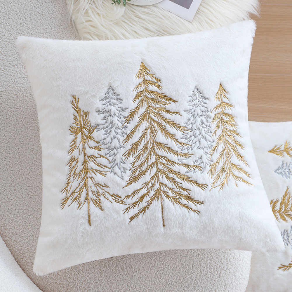 Christmas Faux Rabbit Fur Pill – Embroidery Xmas Tree recenzja i cena