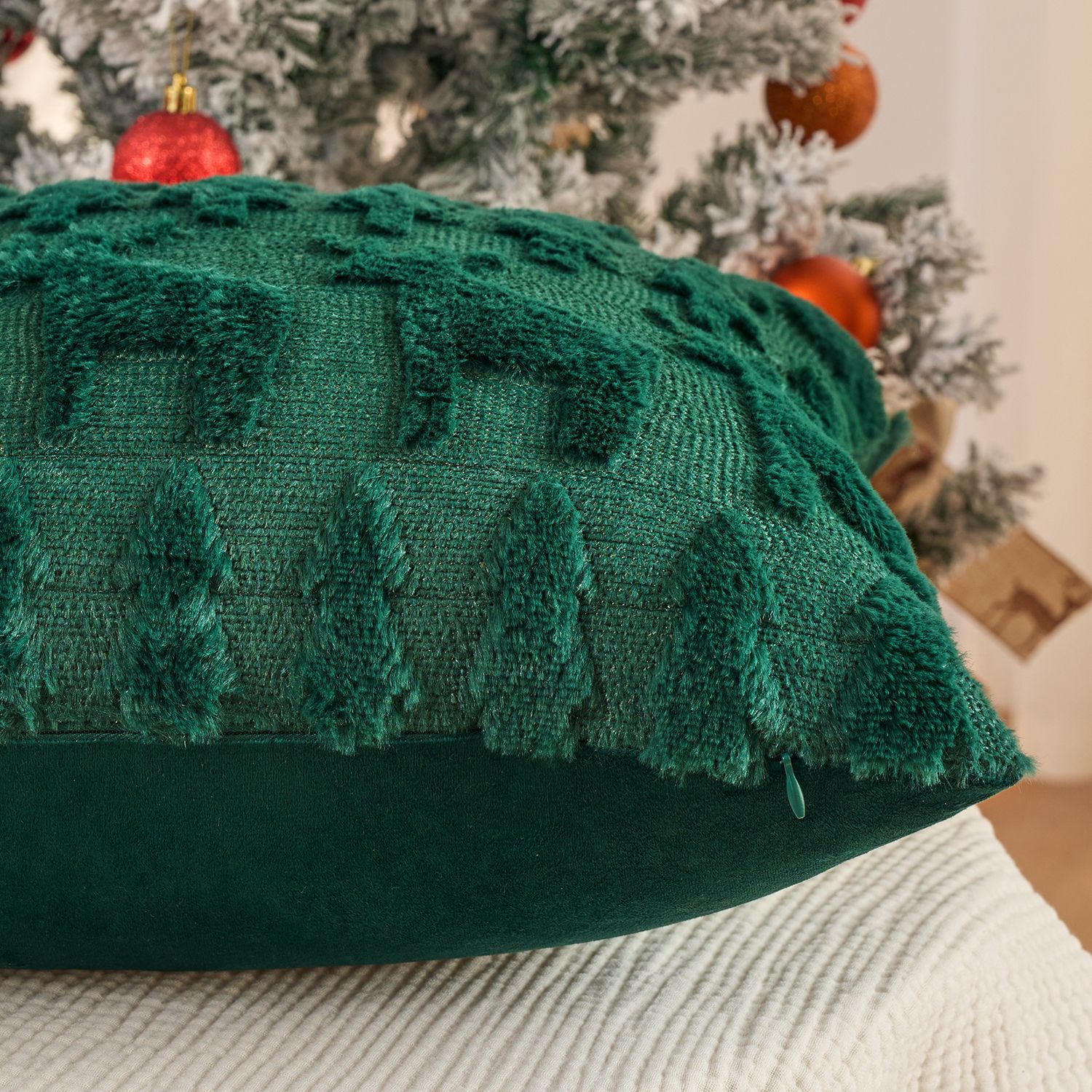 Christmas Plush Pillow Cover S – Embroidery Xmas Tree recenzja i cena