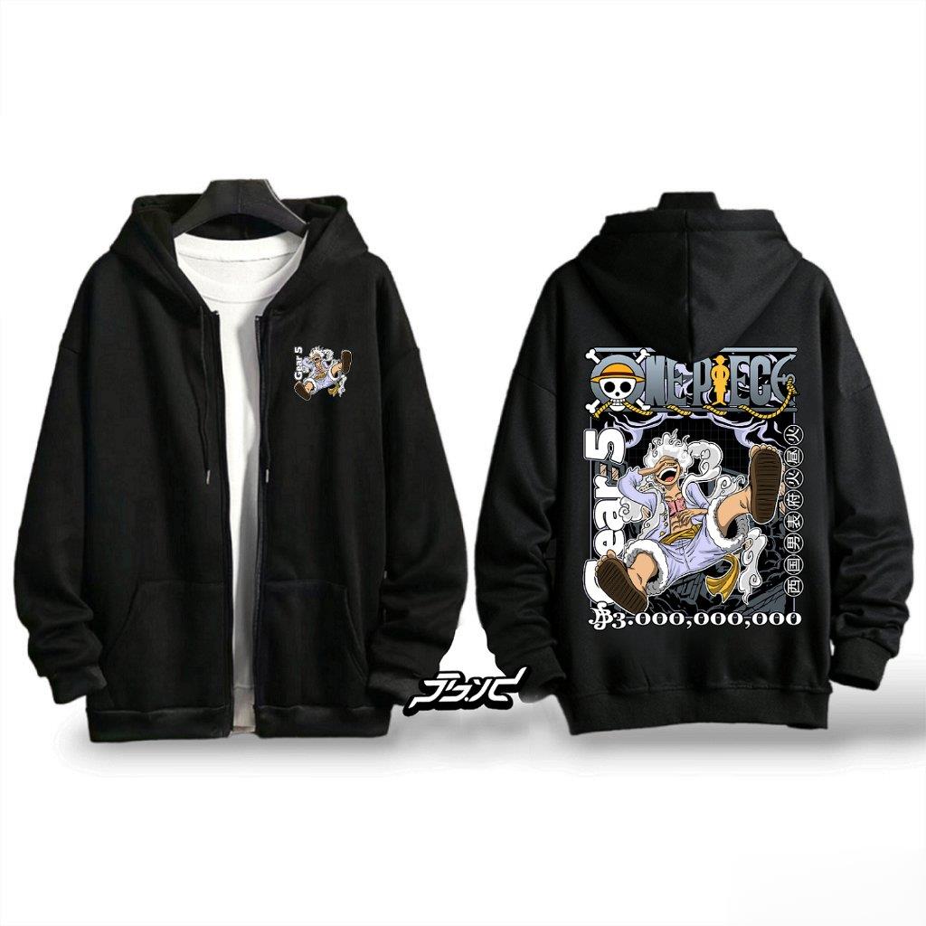 One Piece Gear 5 Luffy Anime H – Embroidery Zip Up Hoodie recenzja i cena