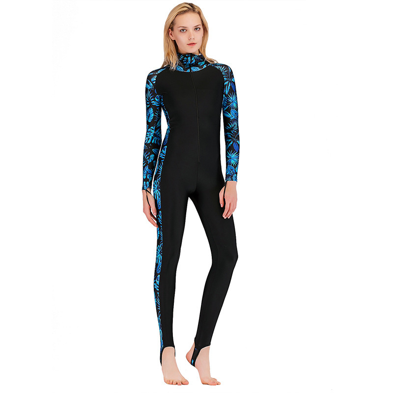 Full Body Swim Dive Skin Suit  – Embroidery Zip Up Hoodie recenzja i cena