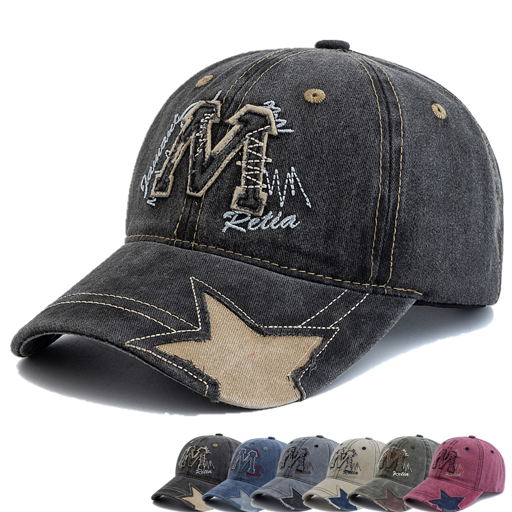 Hot Sale Unisex Retro Baseball – Embroidery Letter M recenzja i cena